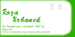 roza urbanek business card